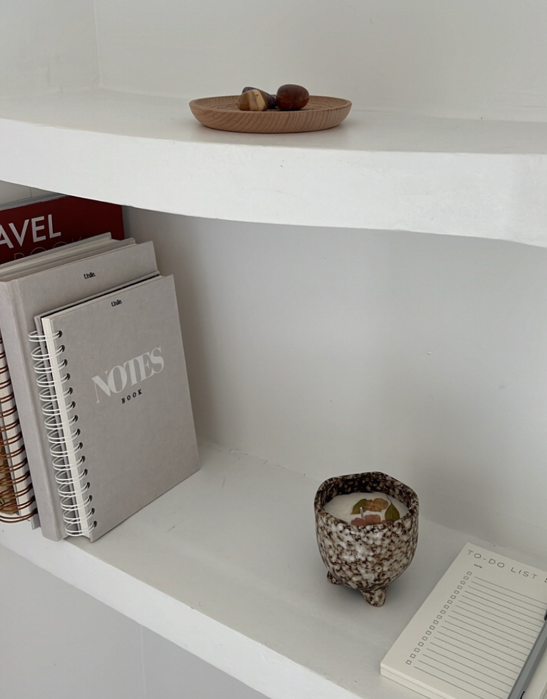 le notebook, le wellness book, le planner et le pad to-do list Unile.