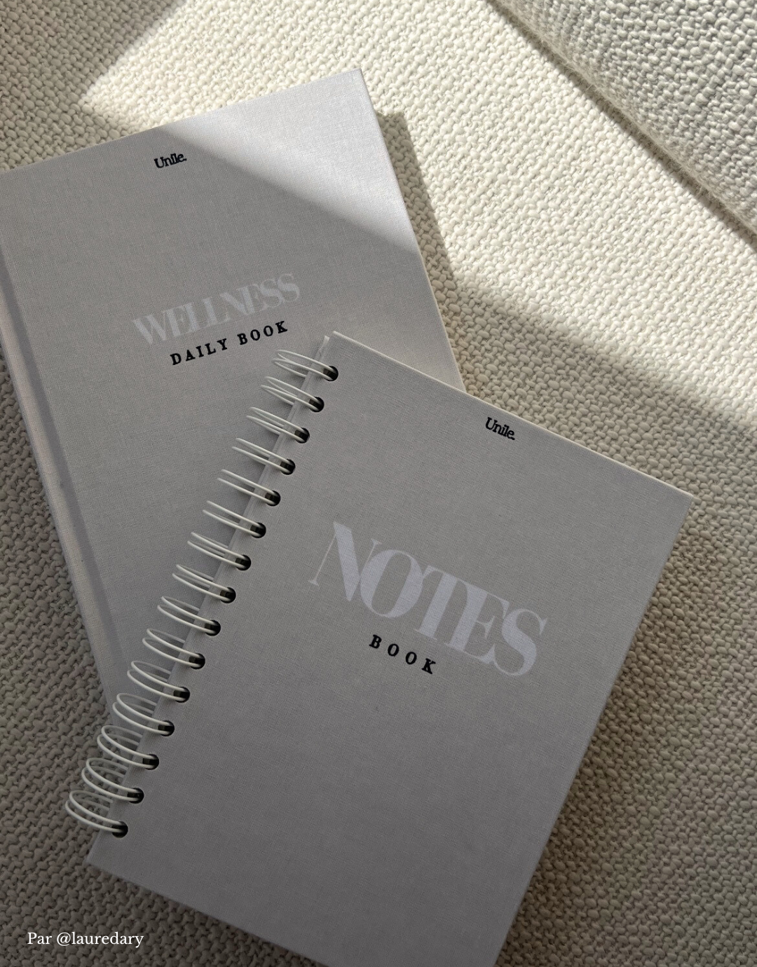 Wellness Book et Notebook Laure Dary journaling bien-être et notebook femme Unile Self-care.