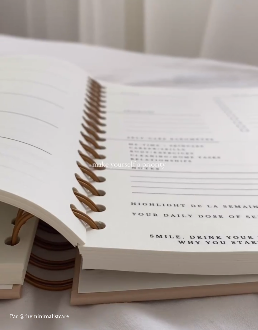 planner beige spirales Unile