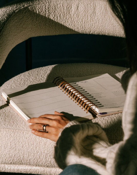 planner non-daté spirales gold Unile