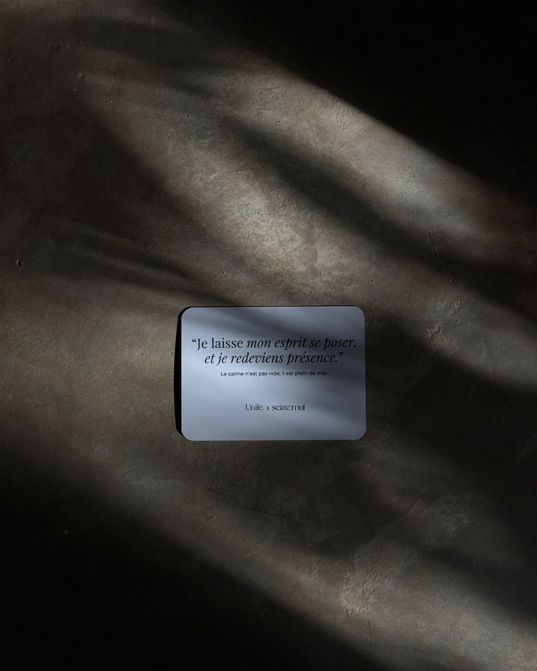 Carte d'affirmation positive de soi Unile x Seize-Mai.