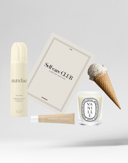 Collage du notebook vanilla black Self-care club x Unile