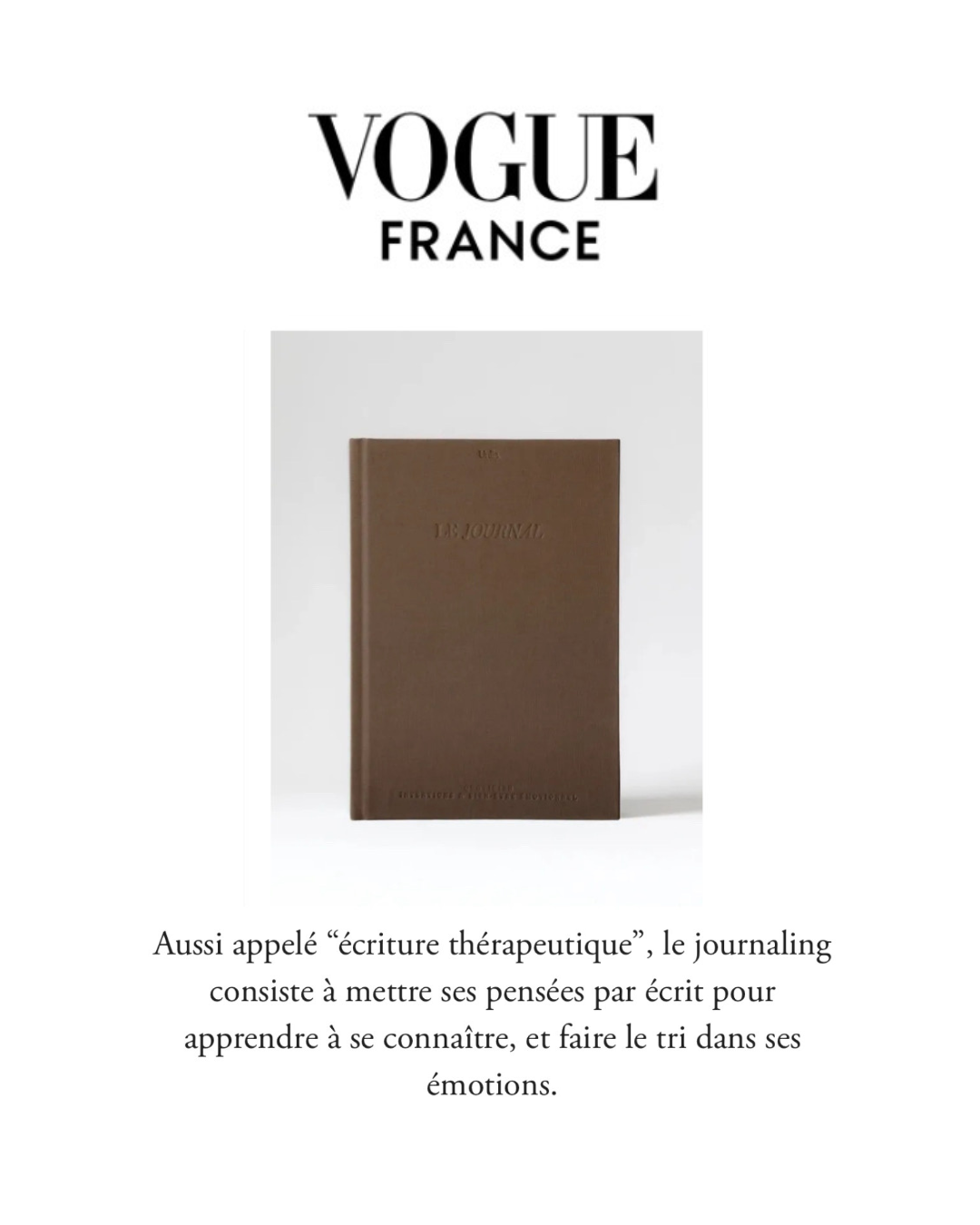 Le journal Unile vu dans Vogue France.