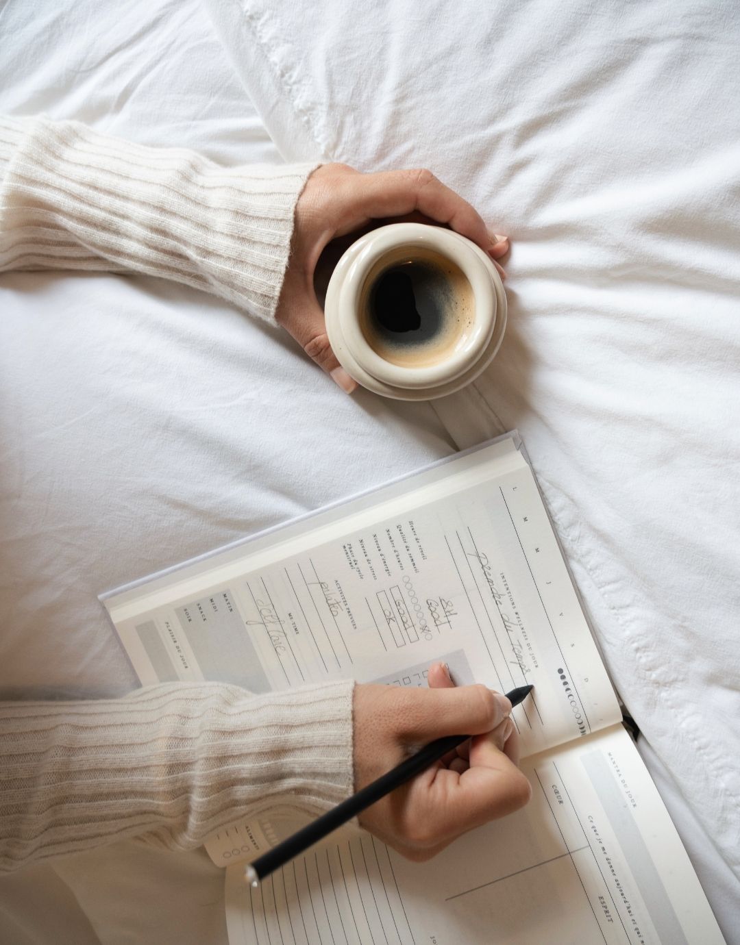 Page de journaling du wellness book unile.
