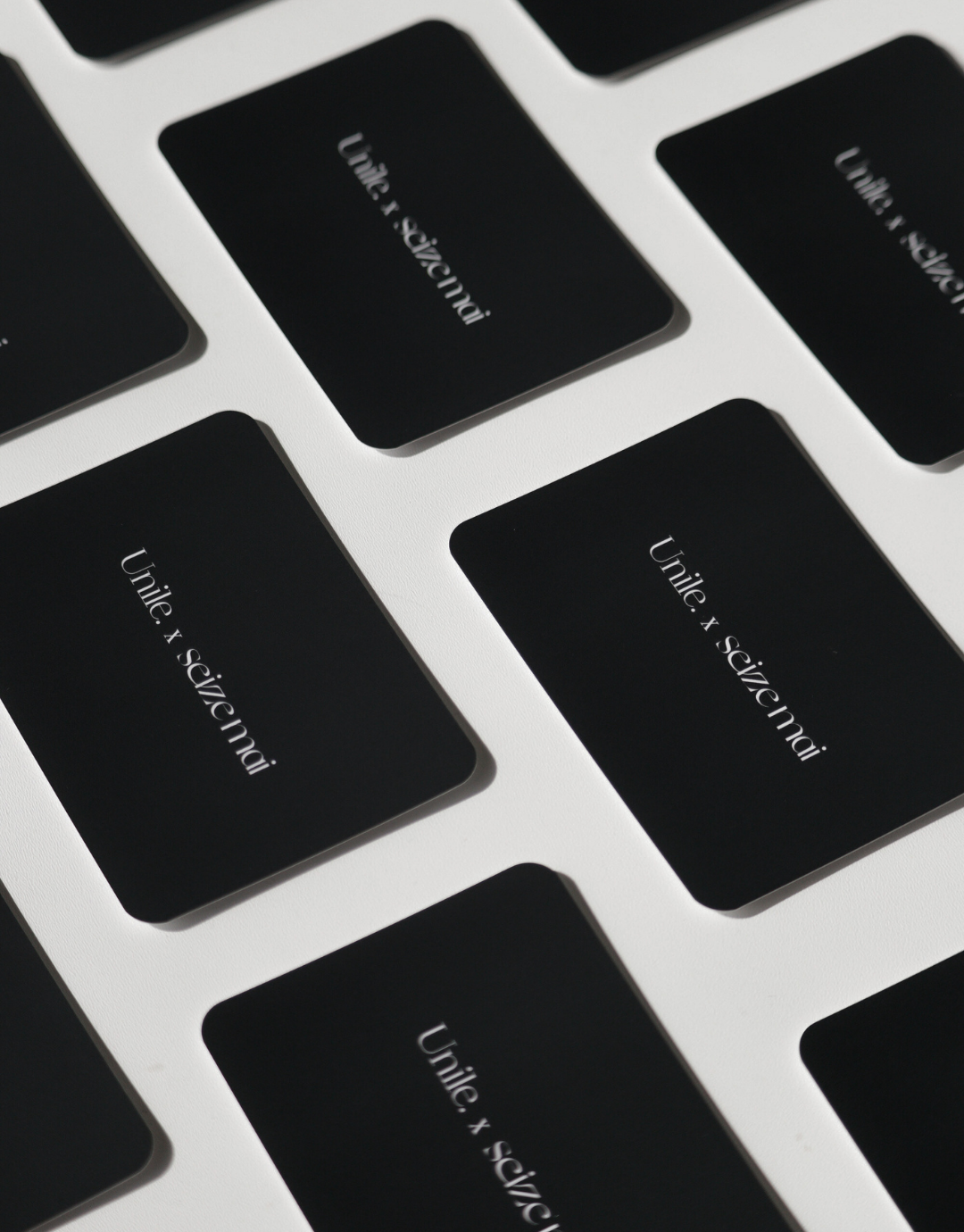 Verso des cartes d'affirmations Unile x Seize-Mai.