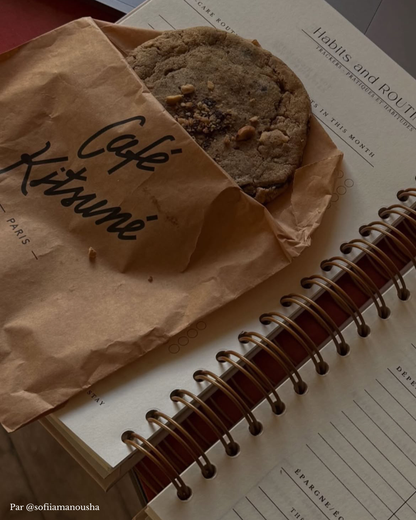 Le planner Unile avec cookie café Kitsuné.