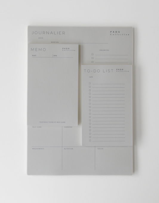 Pad journalier, to-do list et memo Unile