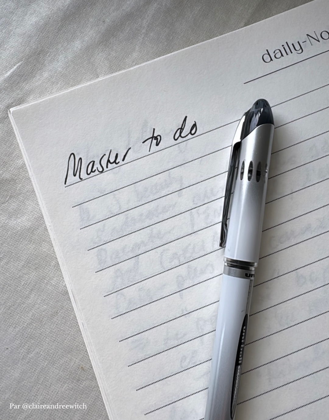 Planner Unile utilisé par Claire Andreewitch pour organiser son quotidien et structurer ses journées