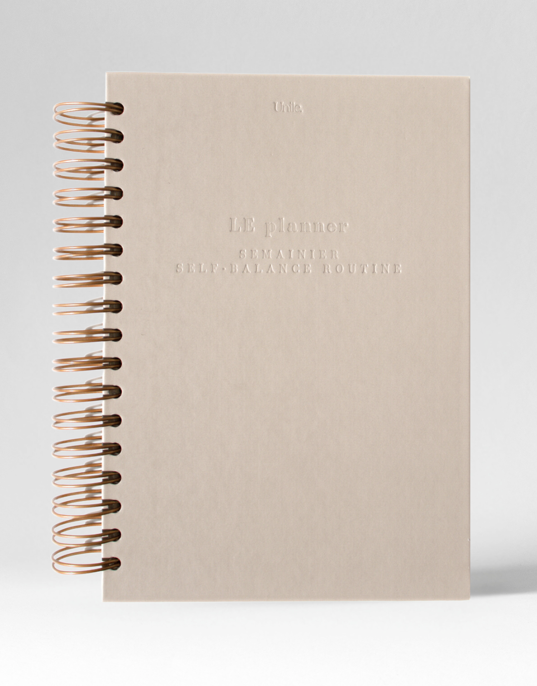 Planner bien-être féminin Unile en coloris Glazed.