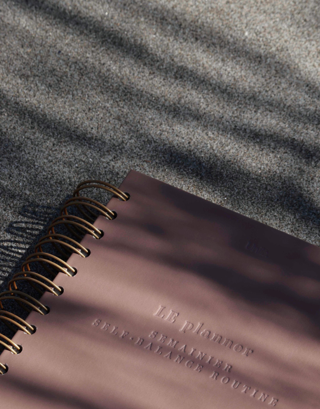 Planner agenda semainier non-daté en coloris marron Tan.